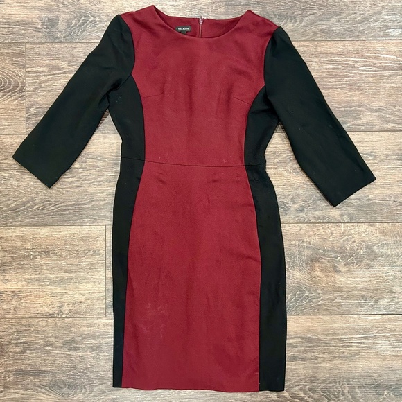 Talbots Dresses & Skirts - 🦋 Talbots Burgundy and Black Dress, size 10